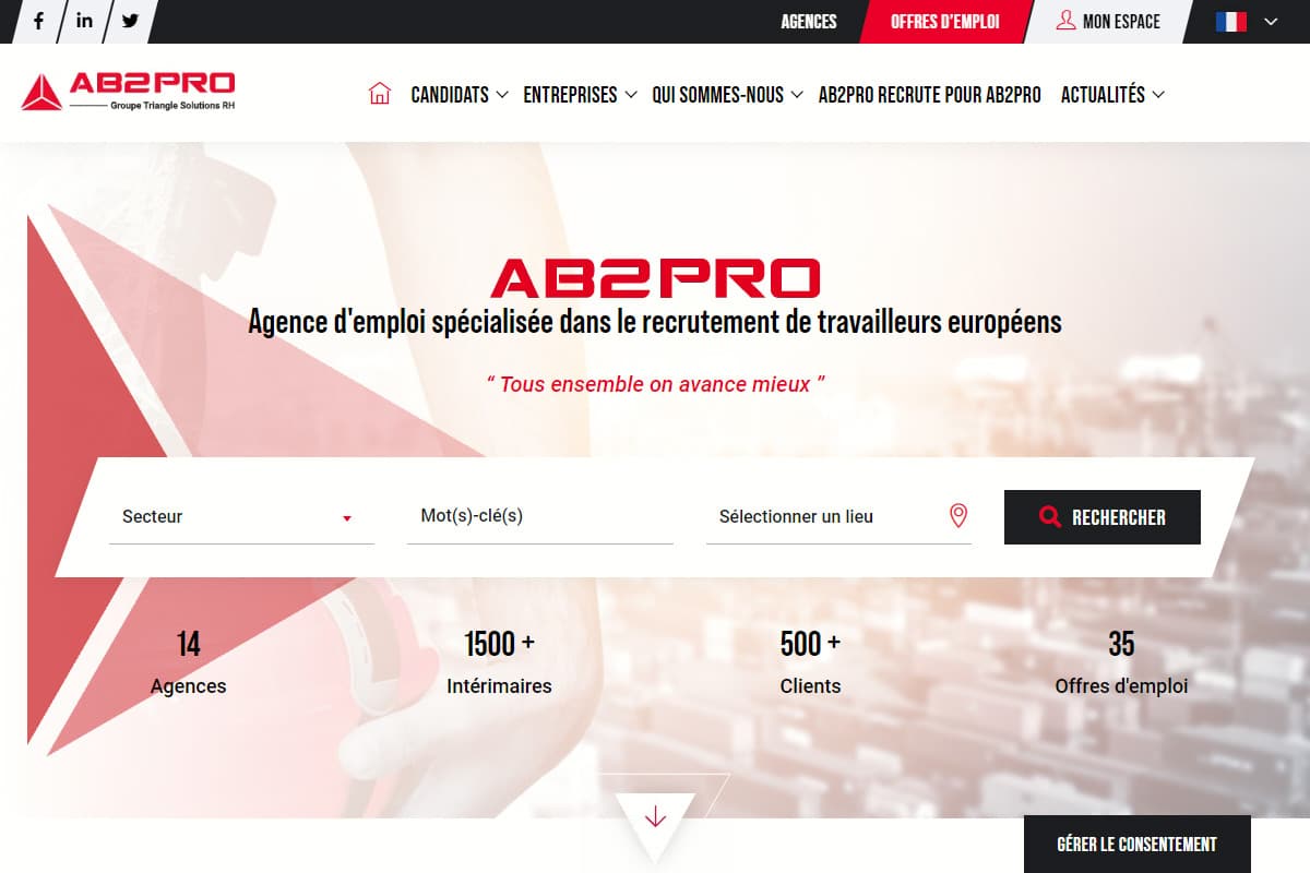 AB2PRO - Référencement naturel (SEO), Création de Site Internet - Enjin Agence Web Cholet