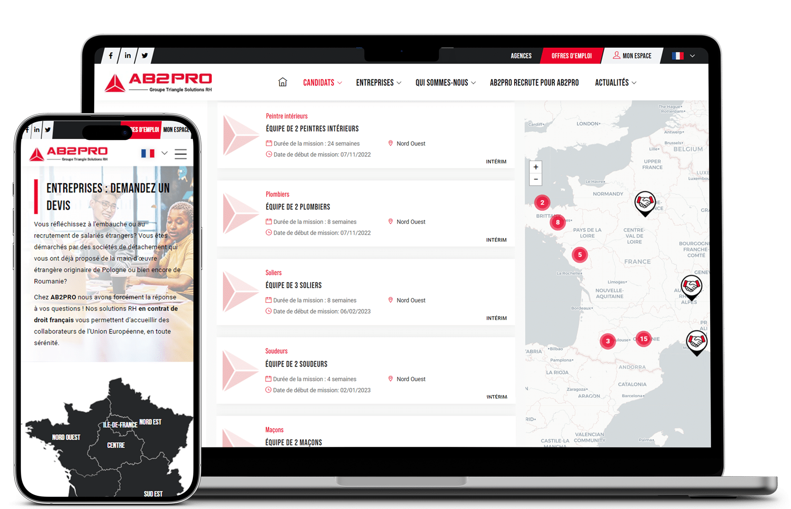 AB2PRO - Référencement naturel (SEO), Création de Site Internet - Enjin Agence Web Cholet
