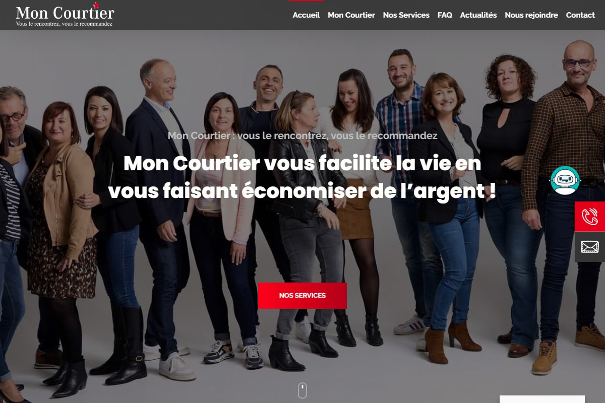 Mon Courtier - Référencement naturel (SEO), Création de Site Internet - Enjin Agence Web Cholet