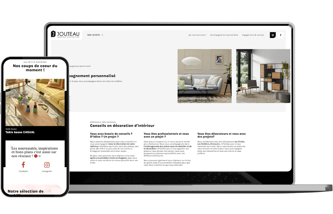 Jouteau - Référencement naturel (SEO), Création de Site Internet - Enjin Agence Web Cholet