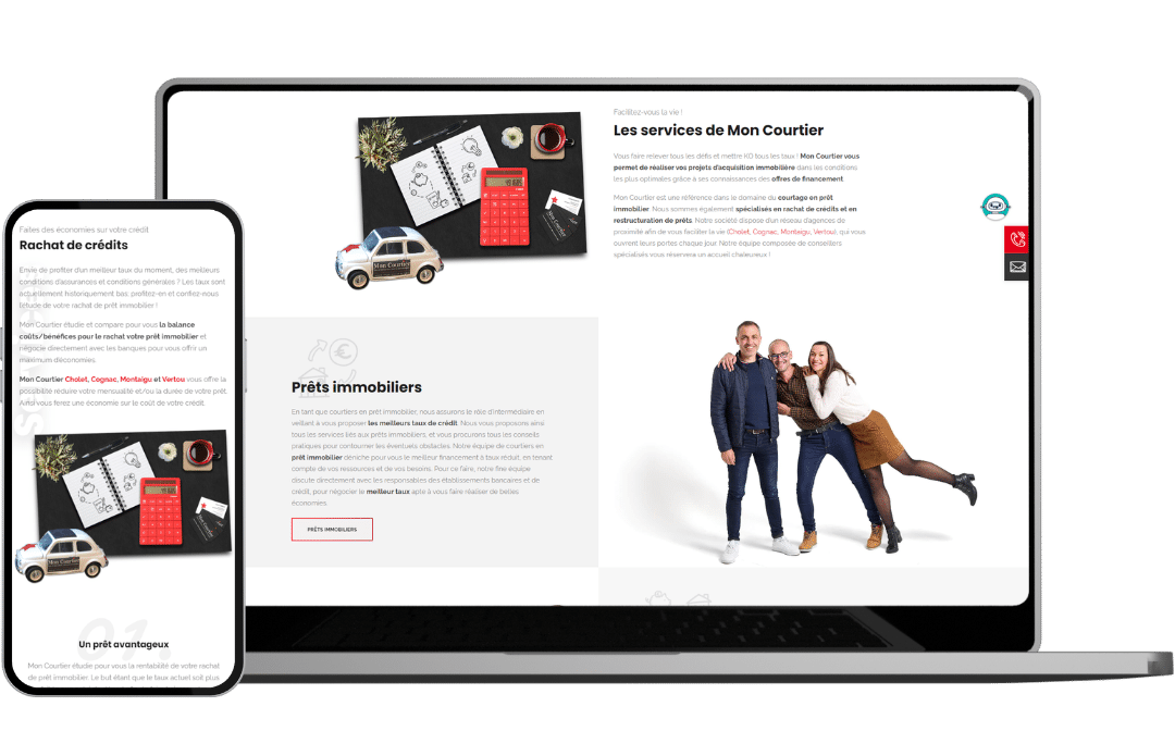 Mon Courtier - R&eacute;f&eacute;rencement naturel (SEO), Cr&eacute;ation de Site Internet - Enjin Agence Web Cholet