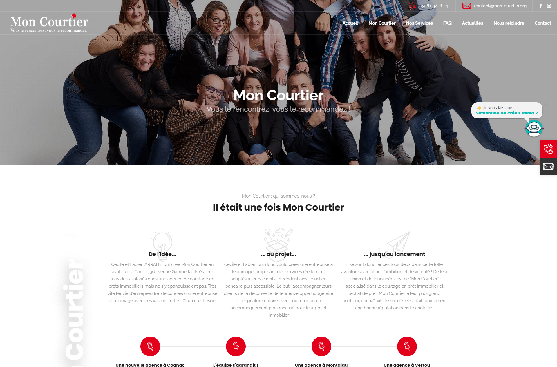 Mon Courtier - Référencement naturel (SEO), Création de Site Internet - Enjin Agence Web Cholet