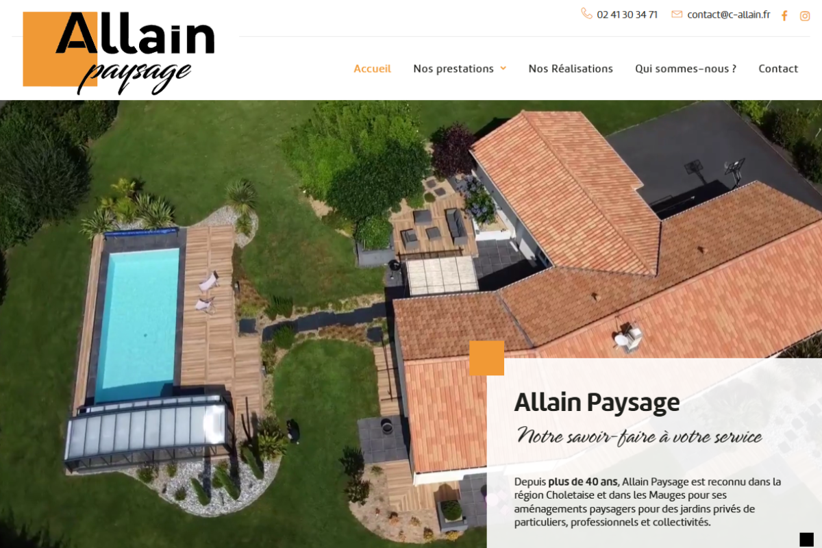 Nouveau site web Allain Paysage par Enjin