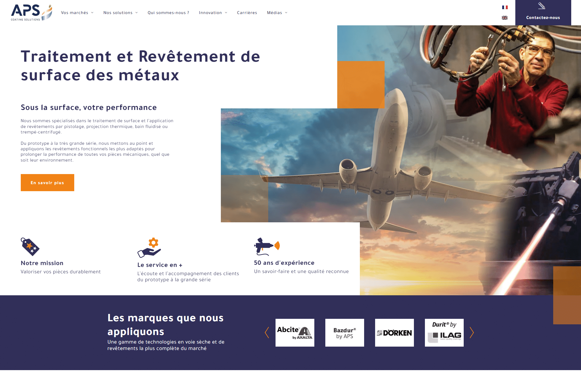 APS Coating - Référencement naturel (SEO), Création de Site Internet - Enjin Agence Web Cholet