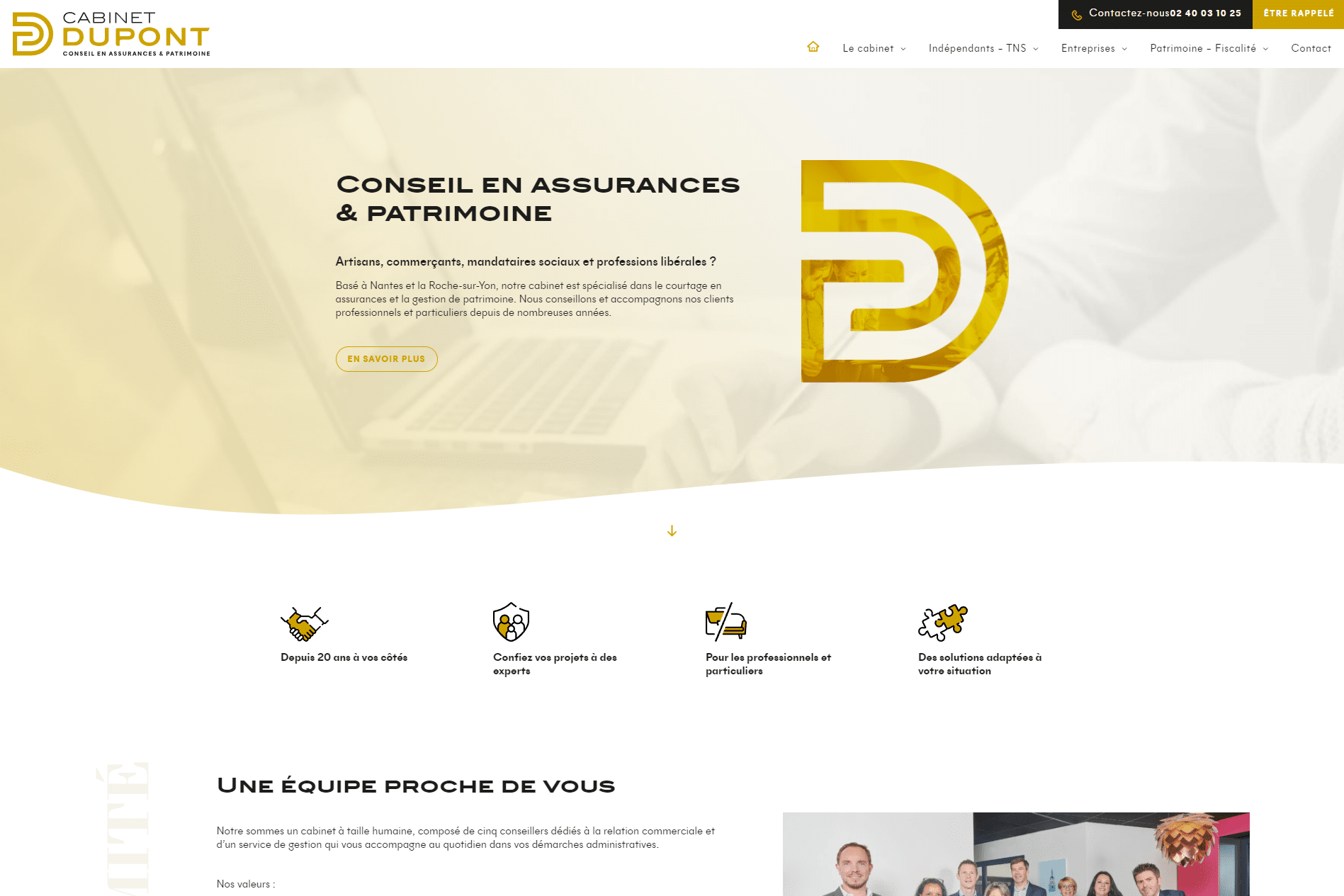 Cabinet Dupont - Référencement naturel (SEO), Création de Site Internet - Enjin Agence Web Cholet