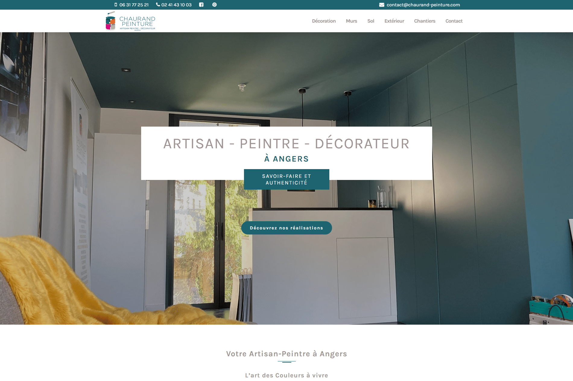 Chaurand Peinture - Référencement naturel (SEO) - Enjin Agence Web Cholet