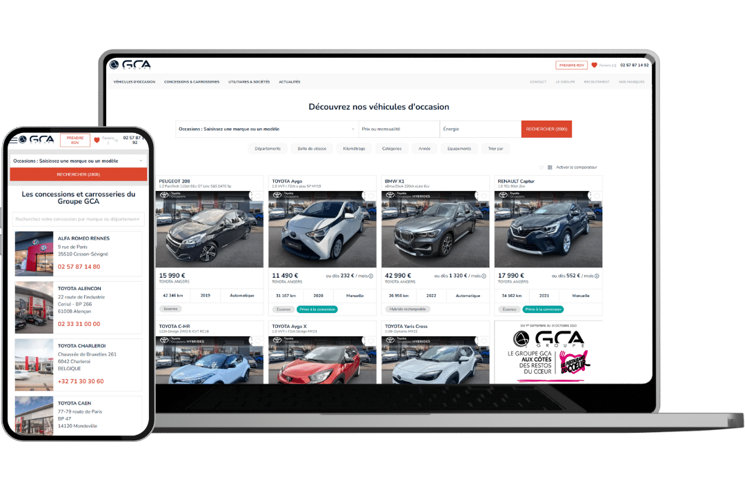 Groupe GCA - Référencement naturel (SEO) - Enjin Agence Web Cholet