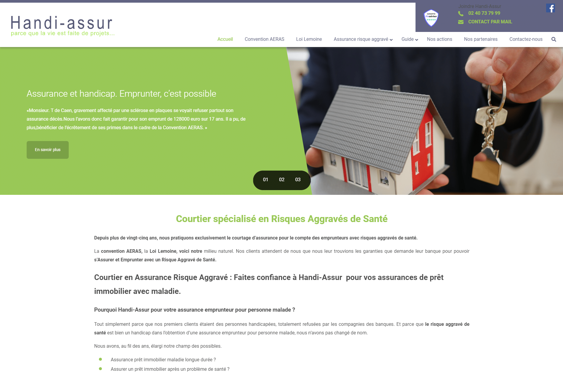 Handi Assur - Référencement naturel (SEO), Création de Site Internet - Enjin Agence Web Cholet