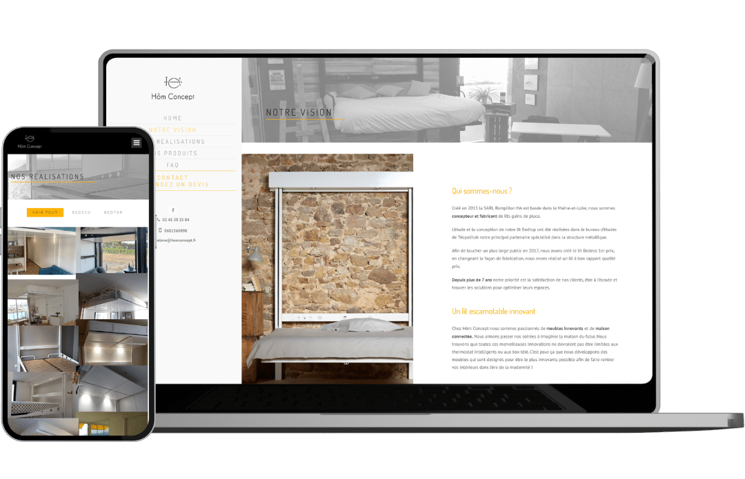 Hôm Concept - Référencement naturel (SEO), Création de Site Internet - Enjin Agence Web Cholet