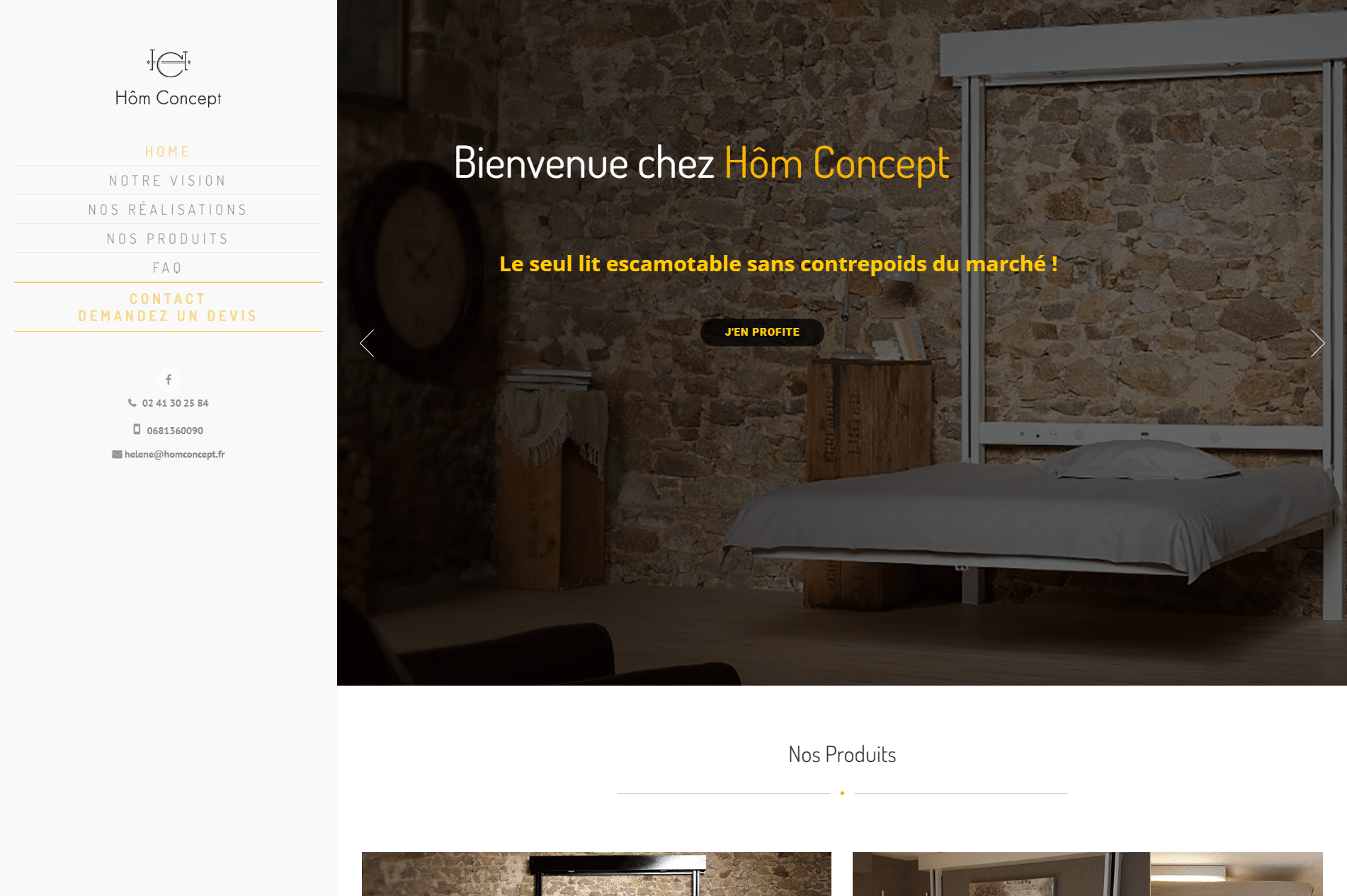 Hôm Concept - Référencement naturel (SEO), Création de Site Internet - Enjin Agence Web Cholet