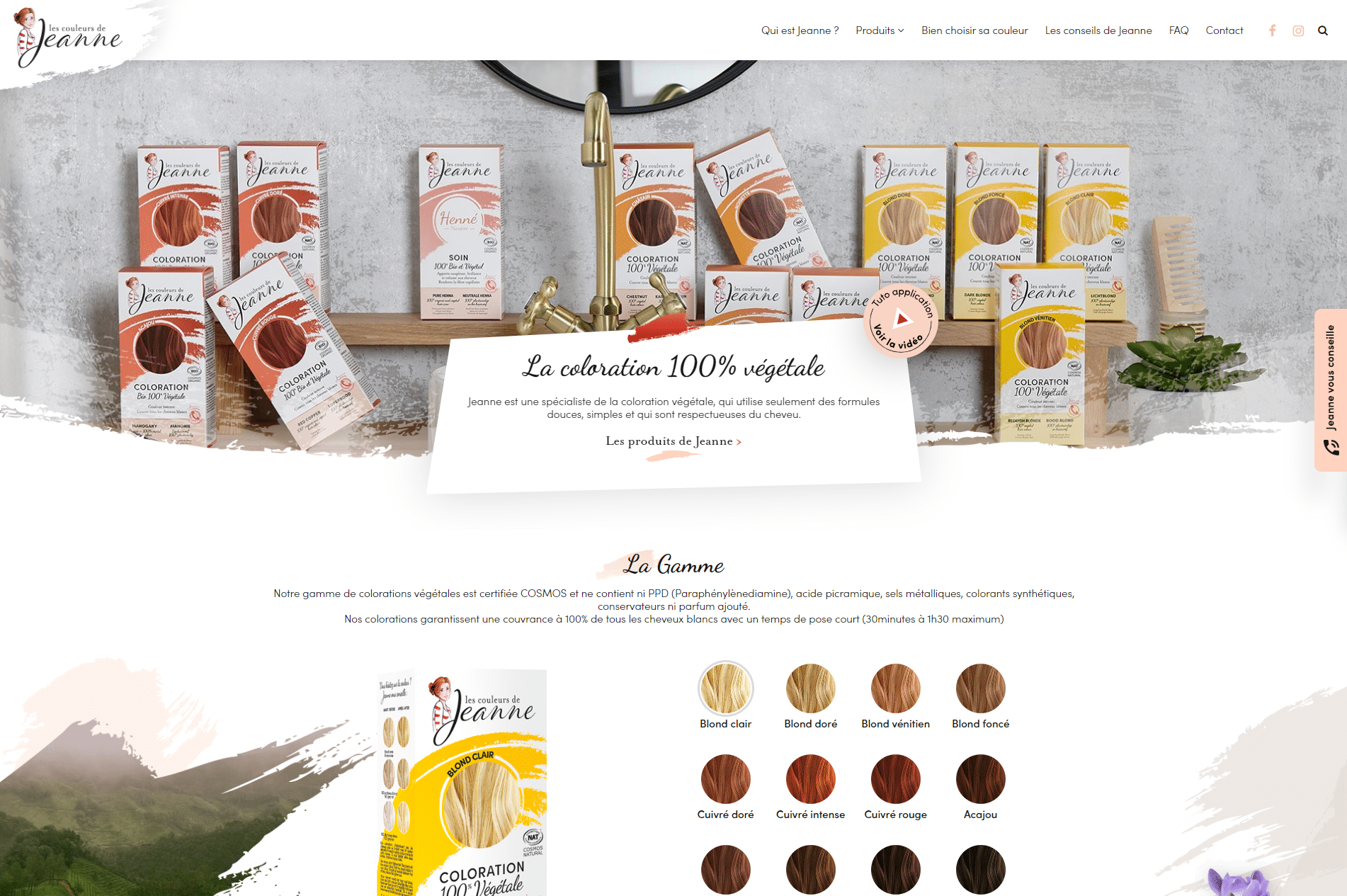 Les couleurs de Jeanne - Référencement naturel (SEO), Création de Site Internet - Enjin Agence Web Cholet