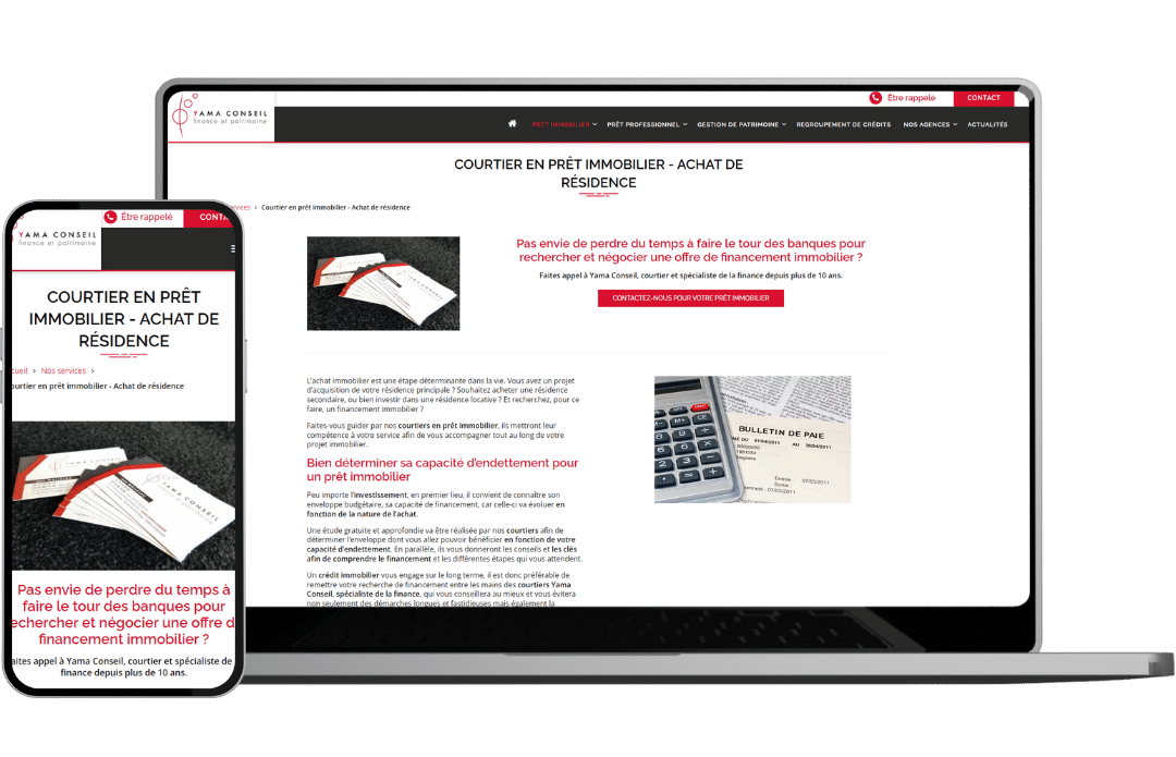Yama Conseil - Référencement naturel (SEO), Création de Site Internet - Enjin Agence Web Cholet
