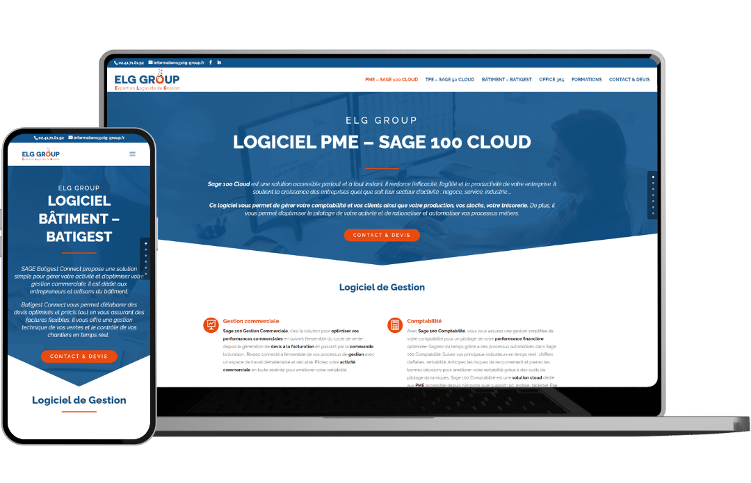 ELG Groupe - R&eacute;f&eacute;rencement naturel (SEO) - Enjin Agence Web Cholet