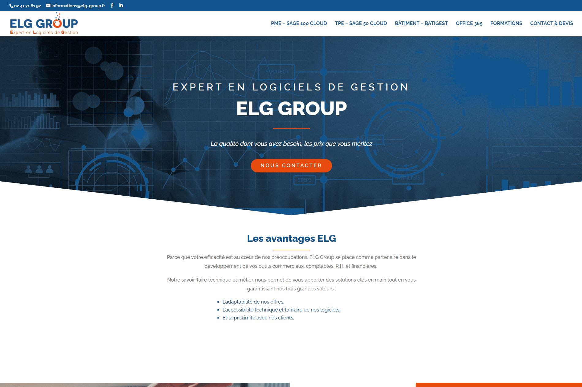 ELG Groupe - R&eacute;f&eacute;rencement naturel (SEO) - Enjin Agence Web Cholet