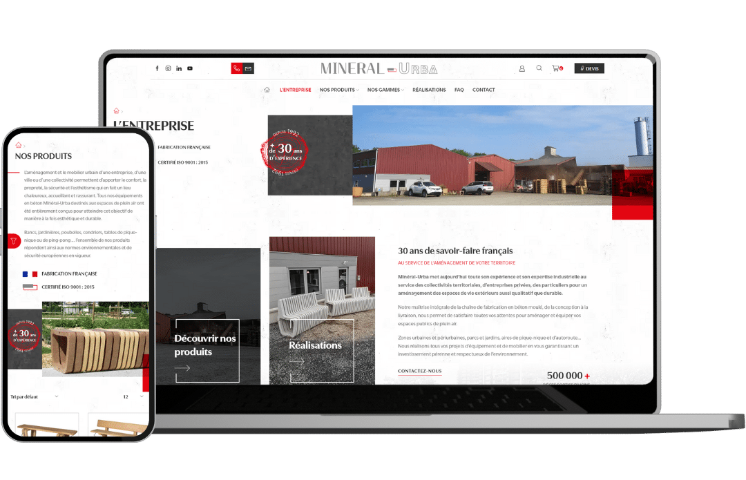 Mineral Urba - Référencement naturel (SEO), Création de Site Internet - Enjin Agence Web Cholet