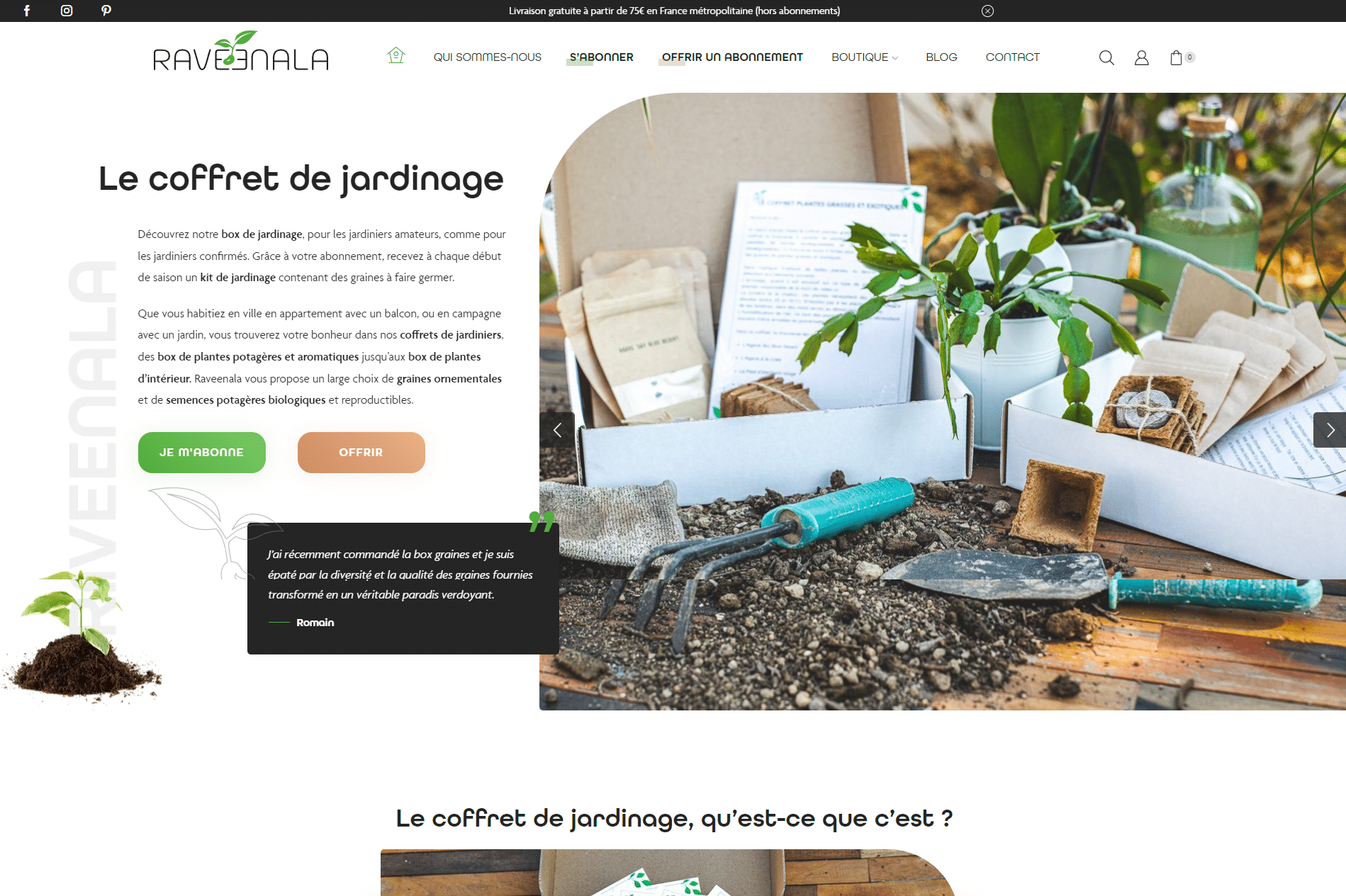 Raveenala - Référencement naturel (SEO), Stratégie Réseaux Sociaux, Création de Site Internet - Enjin Agence Web Cholet