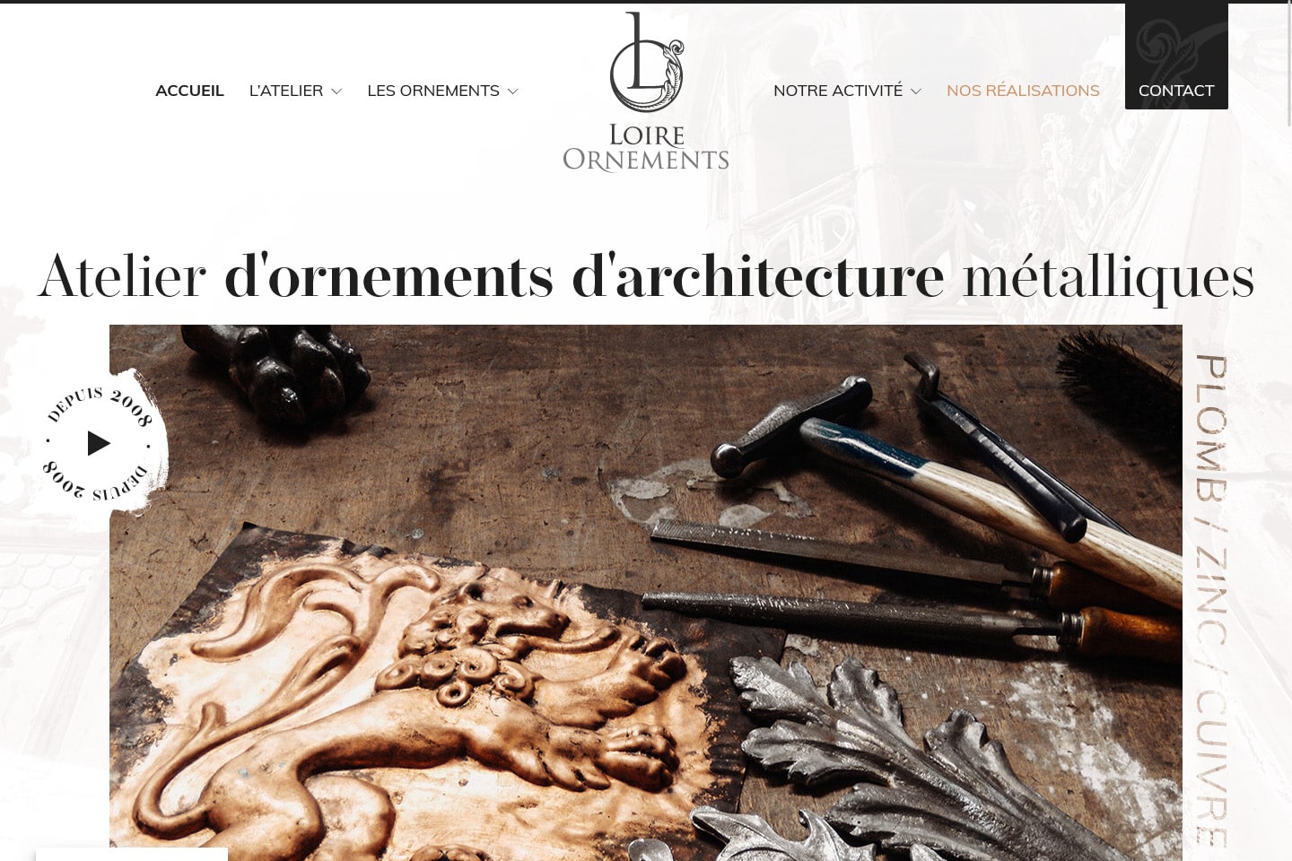 Loire Ornements - Référencement naturel (SEO), Création de Site Internet - Enjin Agence Web Cholet