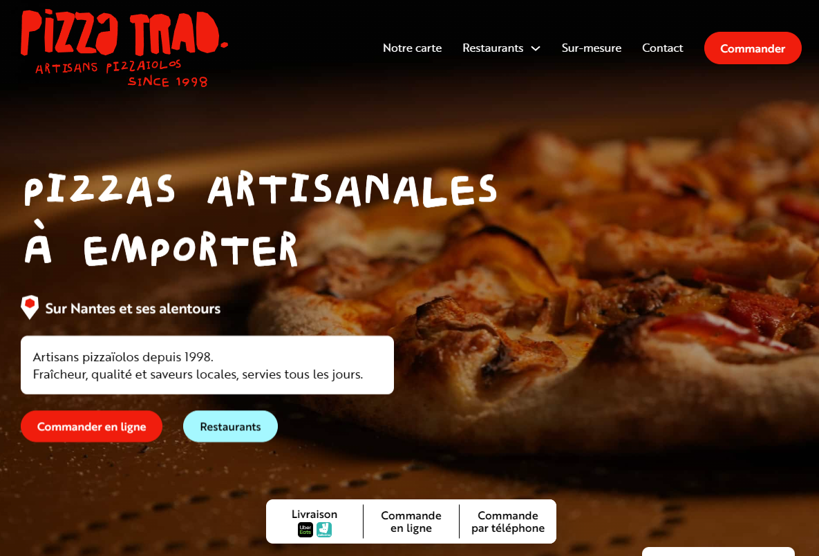 Refonte graphique Pizza Trad