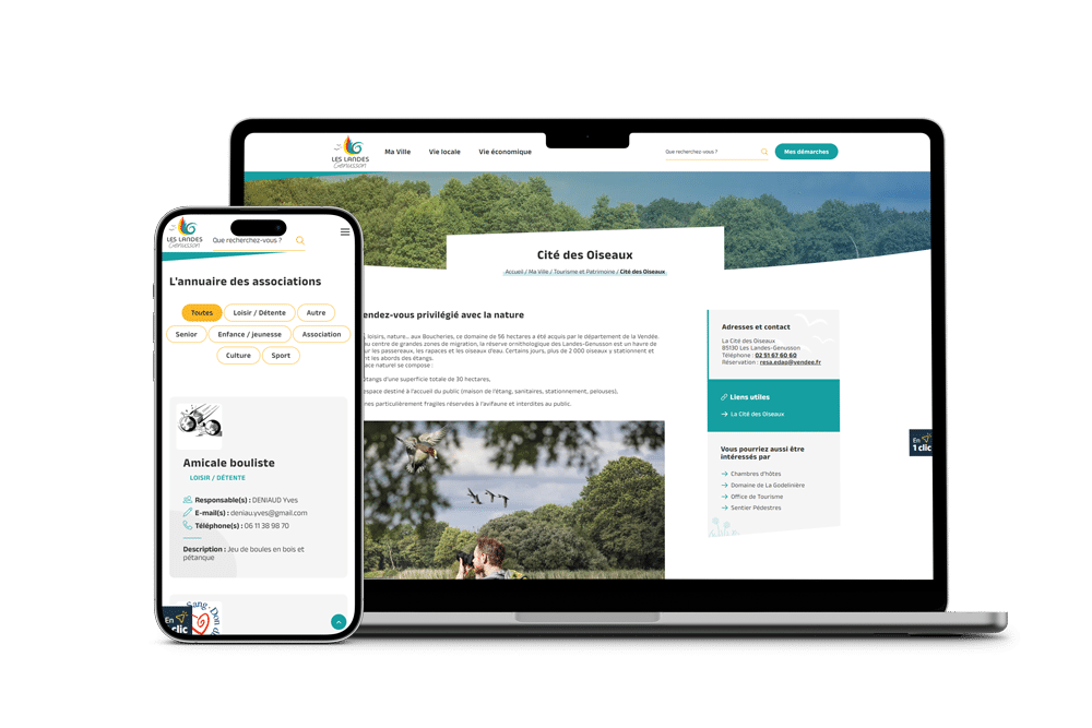 Les Landes Genusson - Création de Site Internet - Enjin Agence Web Cholet