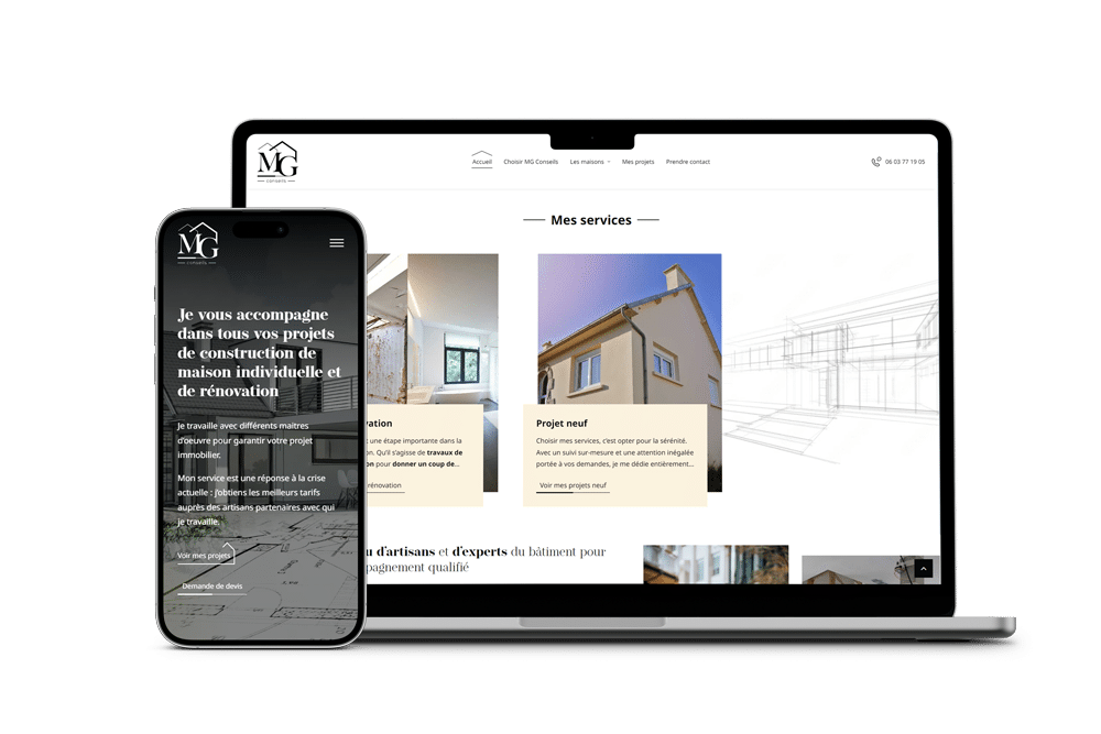 MG Conseils - Référencement naturel (SEO), Création de Site Internet - Enjin Agence Web Cholet