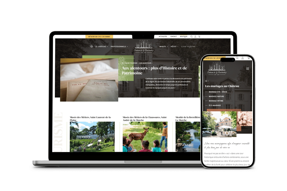 Château de la Tourlandry - Référencement naturel (SEO), Création de Site Internet - Enjin Agence Web Cholet