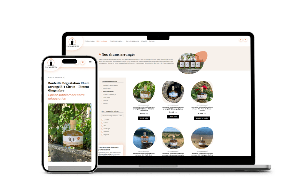 Papa O Rhum - Création de Site Internet - Enjin Agence Web Cholet