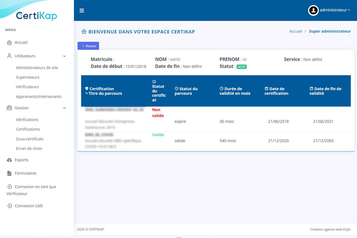 Certikap - Création de Site Internet - Enjin Agence Web Cholet