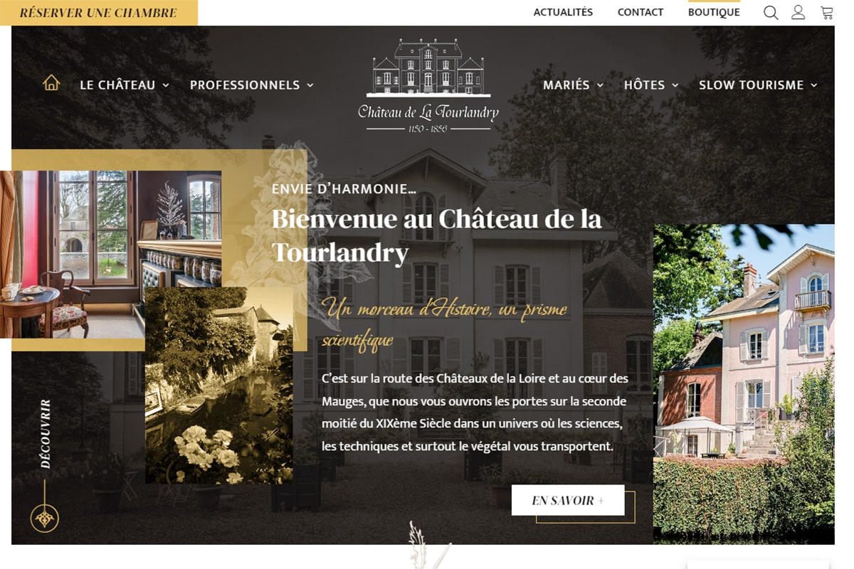 Château de la Tourlandry - Référencement naturel (SEO), Création de Site Internet - Enjin Agence Web Cholet