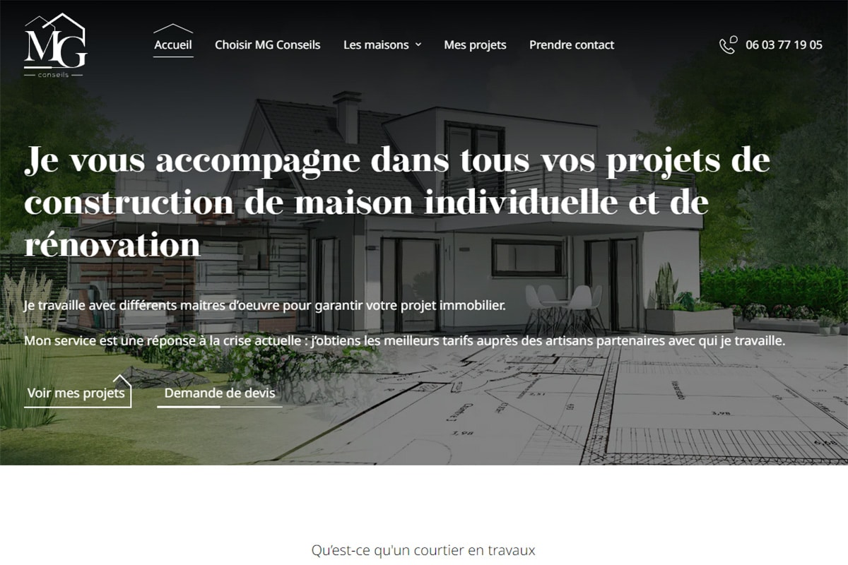 MG Conseils - Référencement naturel (SEO), Création de Site Internet - Enjin Agence Web Cholet