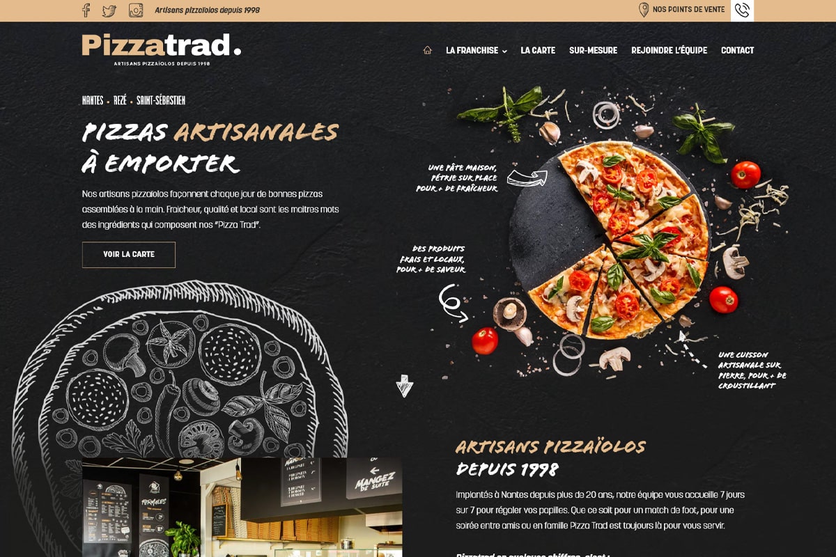 Pizza Tradition - Création de Site Internet - Enjin Agence Web Cholet