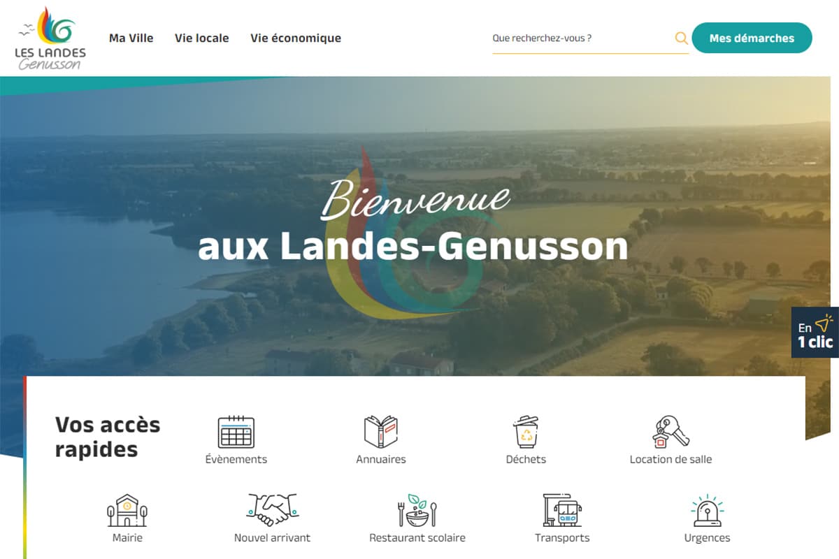 Les Landes Genusson - Création de Site Internet - Enjin Agence Web Cholet