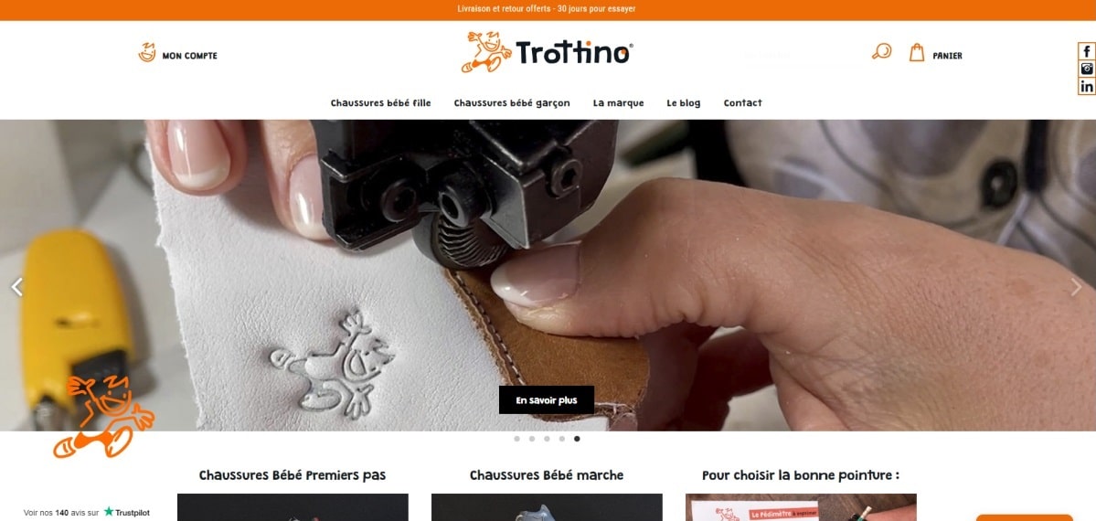 Trottino - Référencement naturel (SEO), Stratégie Réseaux Sociaux - Enjin Agence Web Cholet