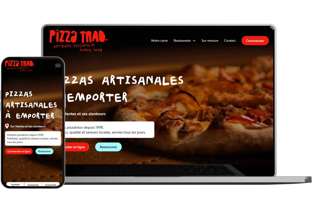 refonte site pizza trad par Enjin