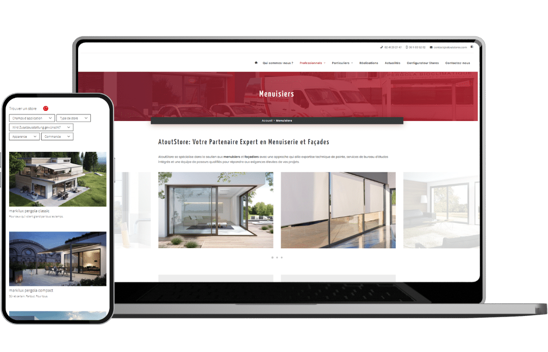ASF – Atout Store Fenêtres - Référencement naturel (SEO), Création de Site Internet - Enjin Agence Web Cholet
