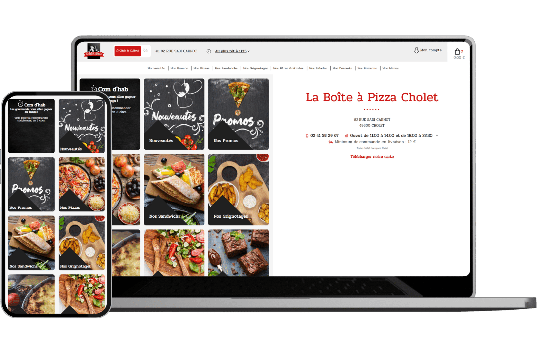 La Boîte à Pizza - Référencement naturel (SEO) - Enjin Agence Web Cholet