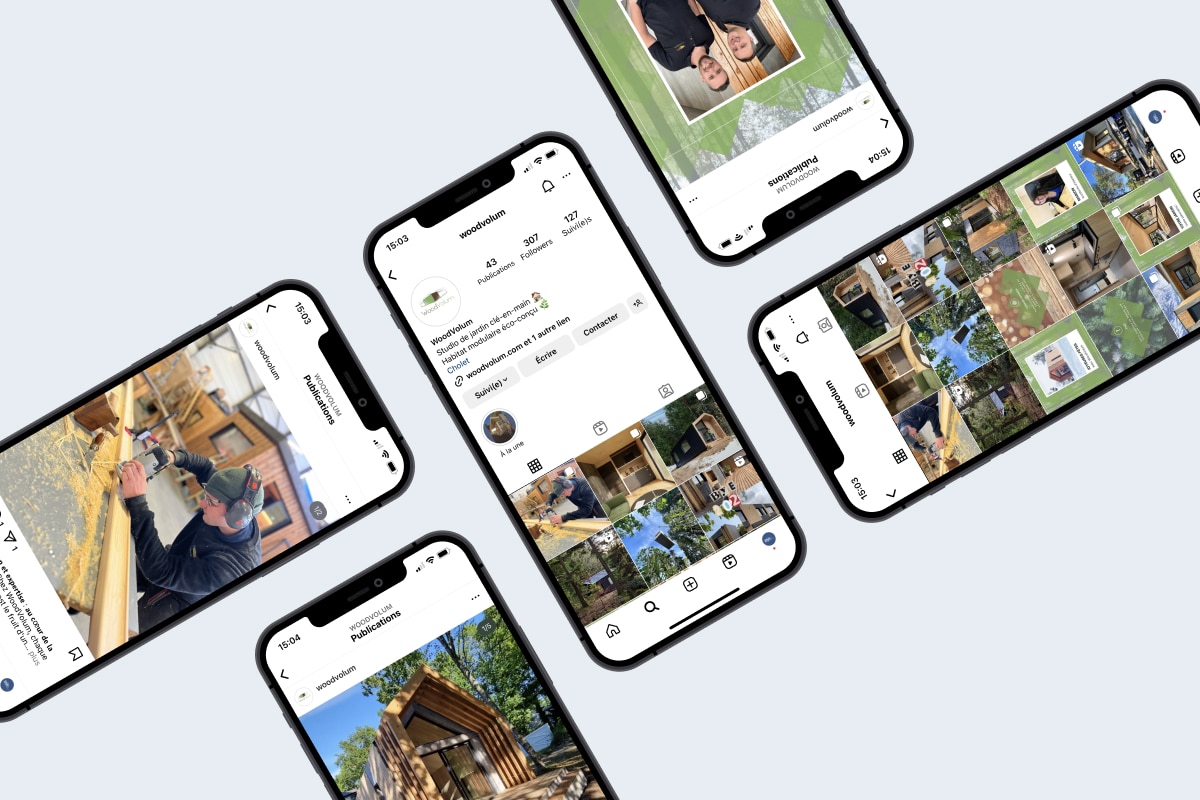 WoodVolum - Gestion de Réseaux Sociaux - Enjin Agence Web