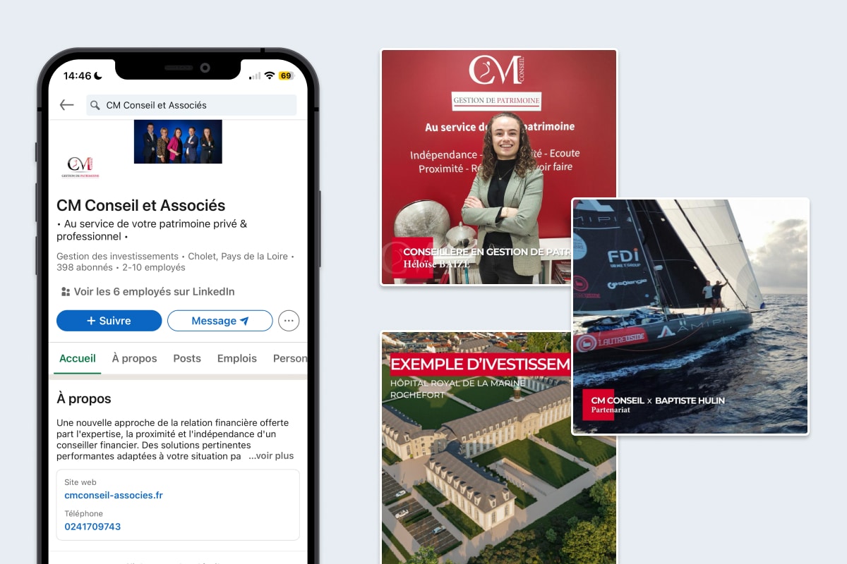 CM Conseil - Gestion de Réseaux Sociaux - Enjin Agence Web