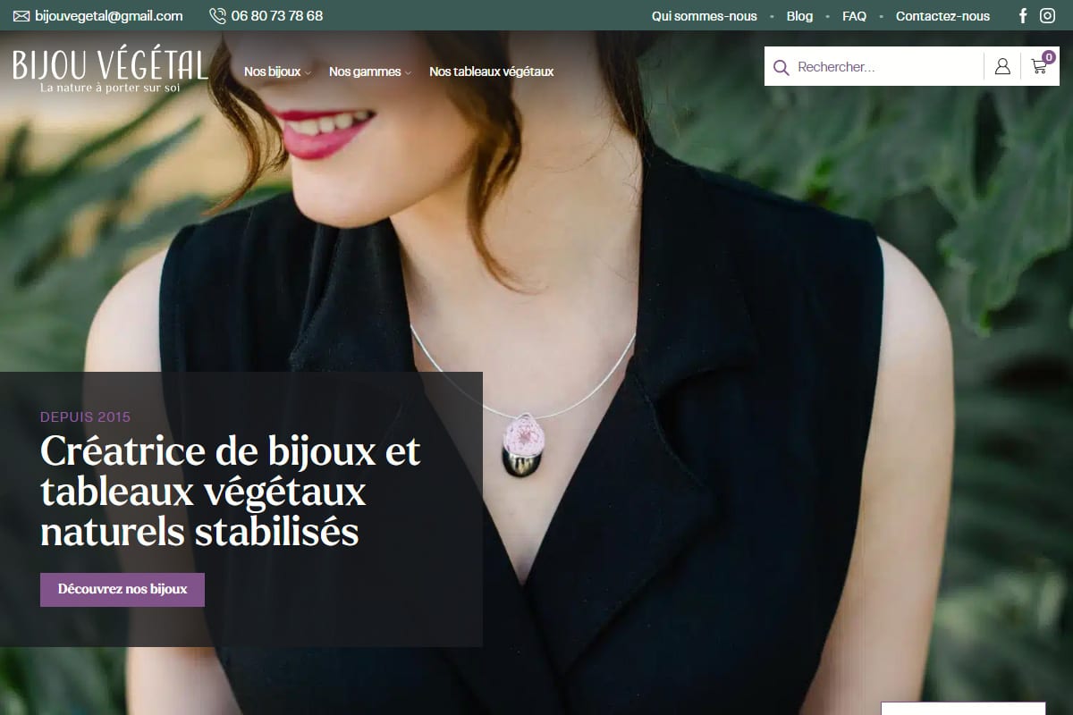 Bijou Végétal - Référencement naturel (SEO), Création de Site Internet - Enjin Agence Web Cholet