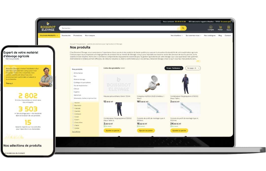 site web et seo boissinot elevage
