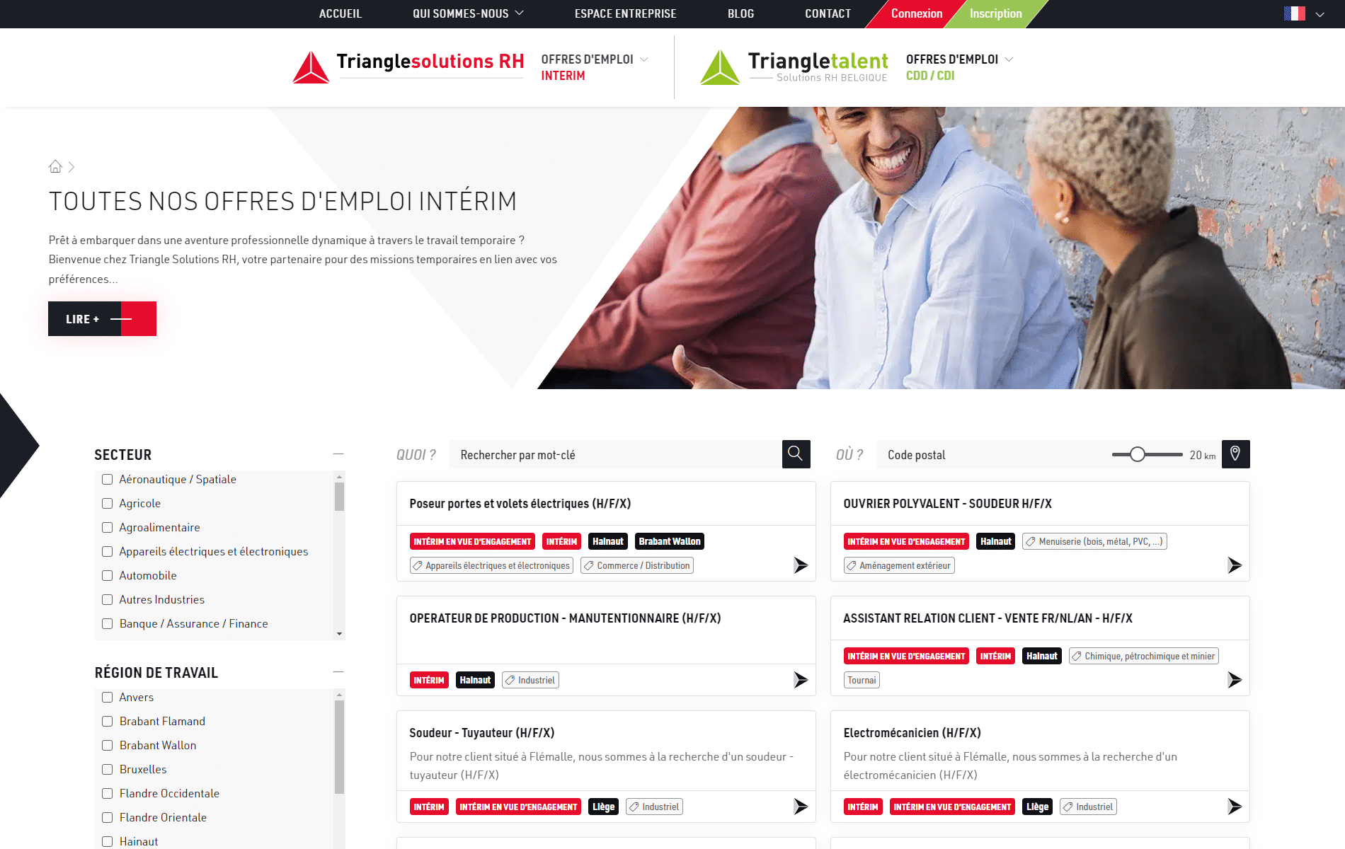 site web et seo triangle rh