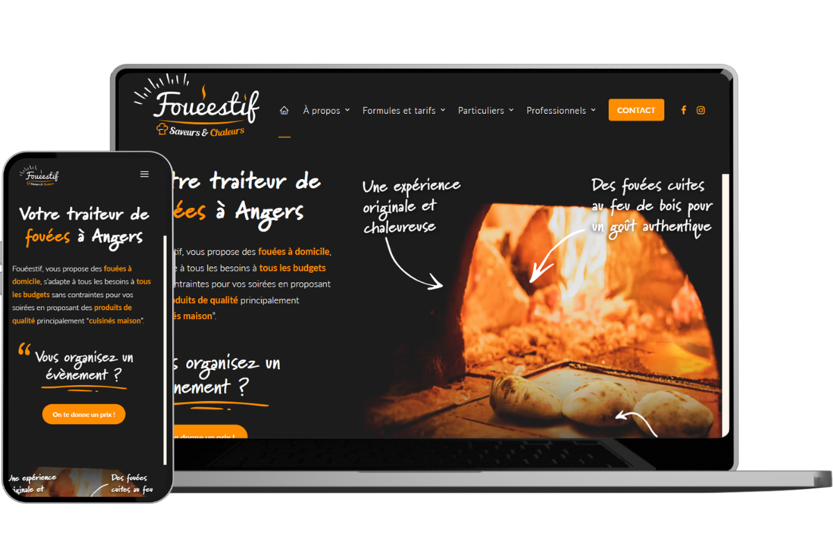 Mockup ordi et mobile site Fouéestif