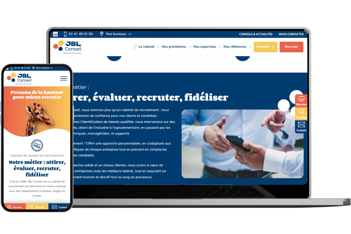 mockup site JBL Conseil