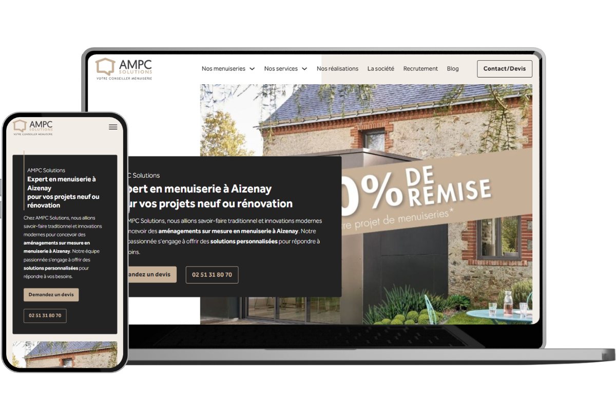 mockup mobile et pc site ampc