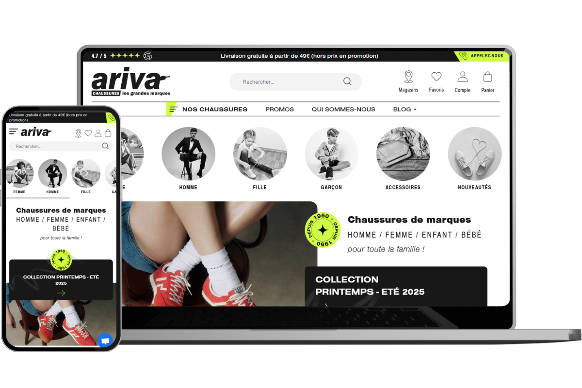 mockup Ariva Chaussures