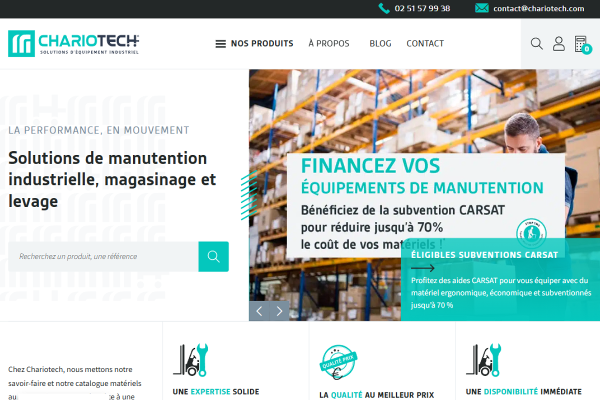 Site web chariotech pc