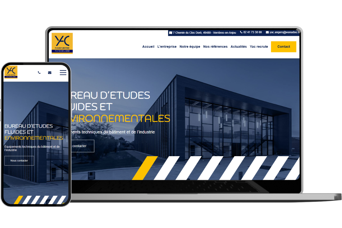 mockup nouveau site YAC Ingénierie