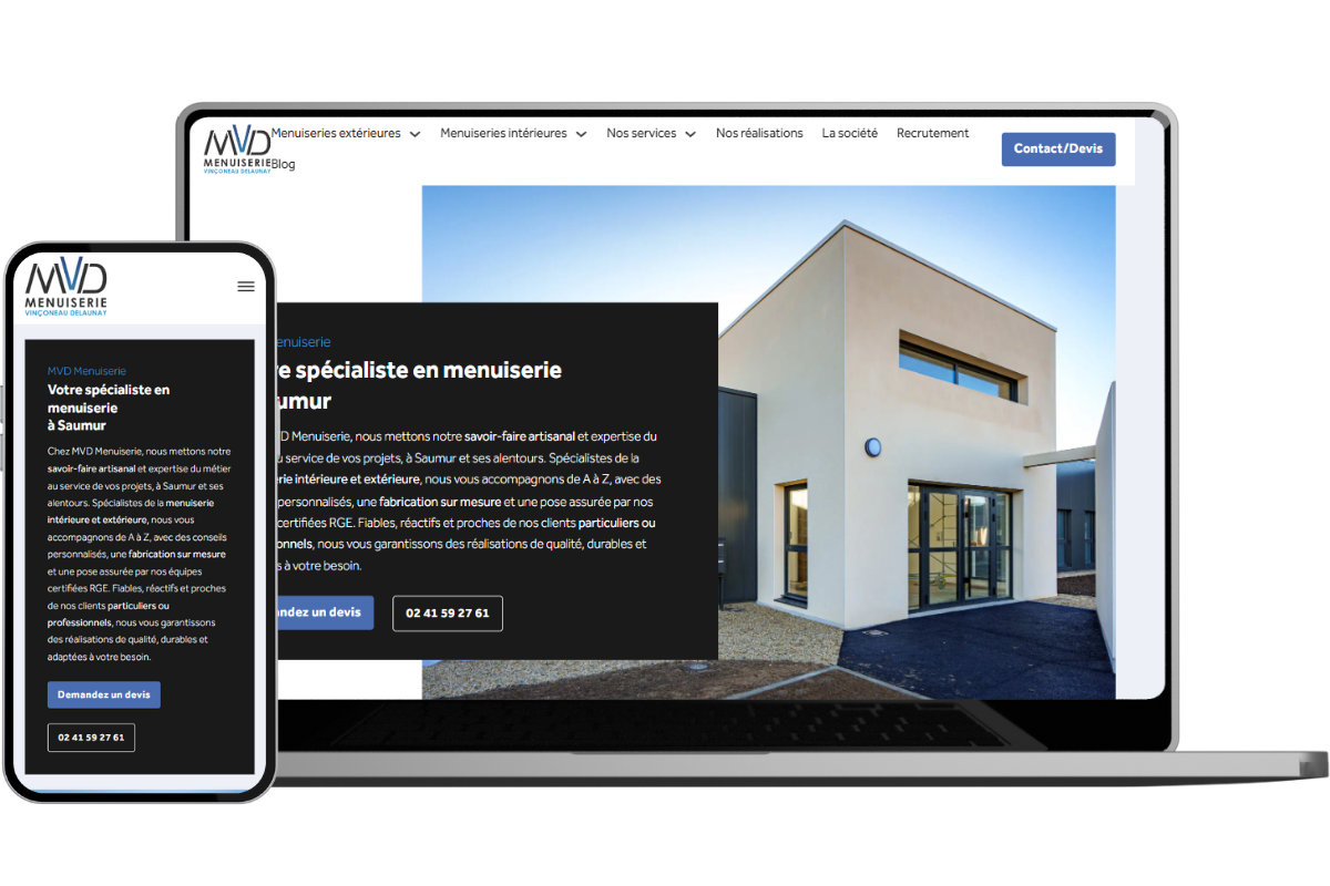 mockup nouveau site MVD Menuiserie