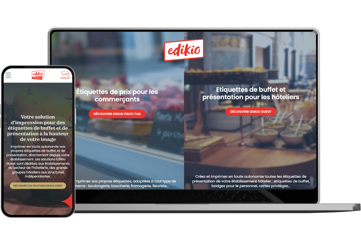 mockup ordi et mobile site Edikio