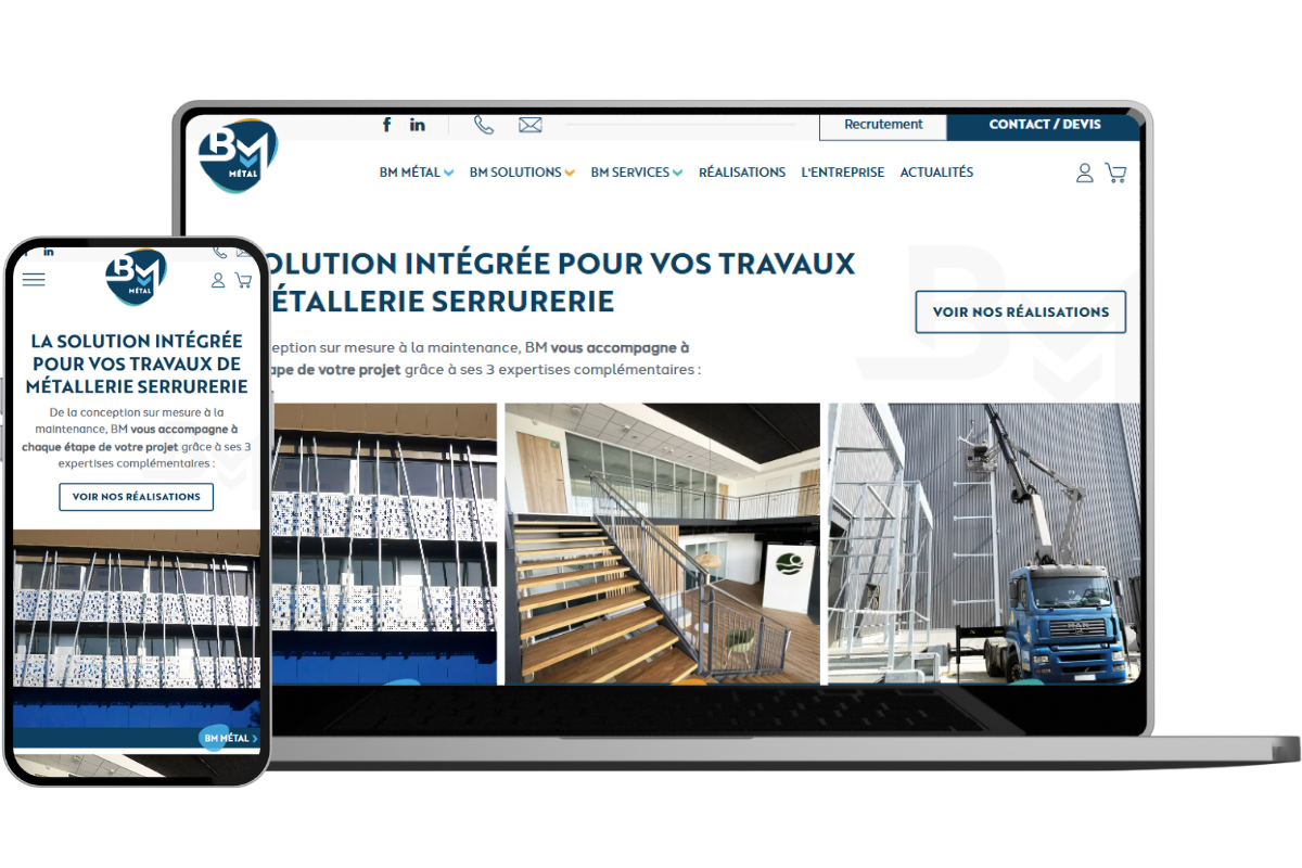 mockup nouveau site BM METAL