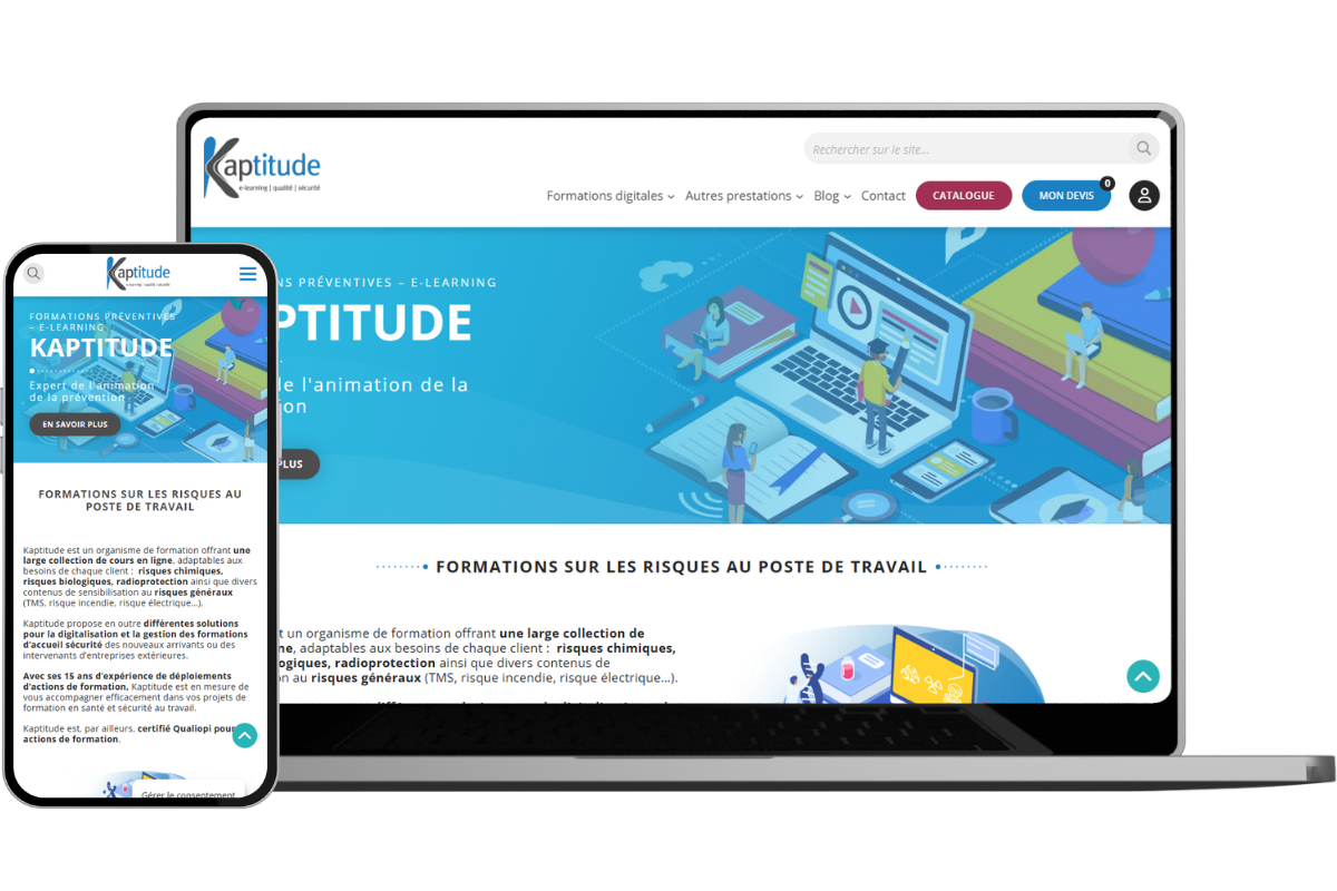 mockup site vitrine kaptitude